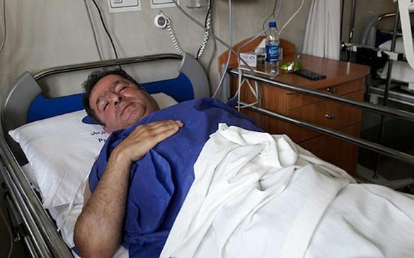 محمود گبرلو در بیمارستان