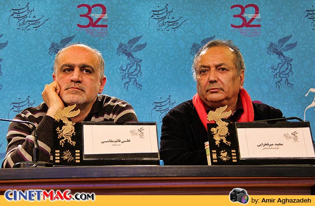 مجید میرفخرایی و علی قائم مقام در نشست پرسش و پاسخ فیلم 