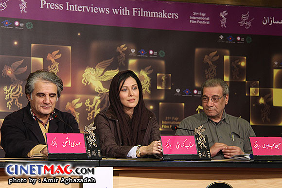حسین محب اهری، مهتاب کرامتی و مهدی هاشمی در نشست پرسش و پاسخ فیلم 