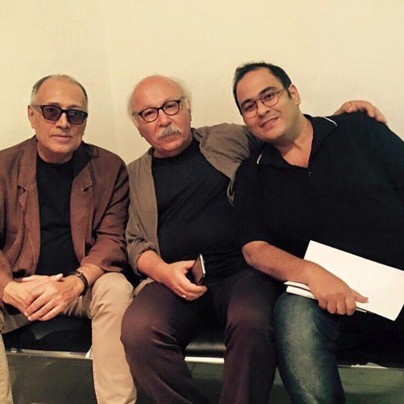 عباس کیارستمی ، علیرضا داودنژاد و رضا داودنژاد در اکران خصوصی فیلم روغن مار در سینما فرهنگ